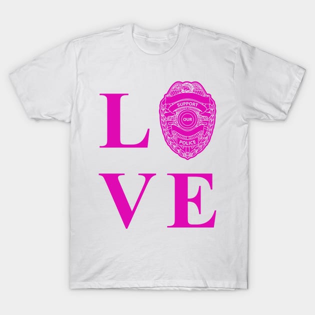 Love Brave Police Officers T-Shirt by veerkun
